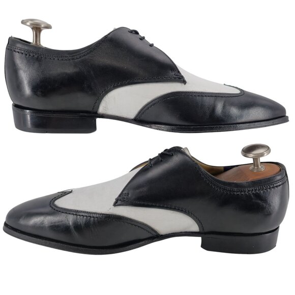 New Old Stock Florsheim Imperial Black White Wingtip Spectators 10D Dress Shoes - Picture 8 of 11